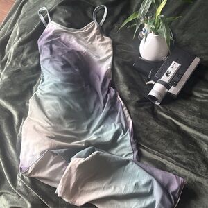 Slip Dress in Pastel Ombre green🥀 size extra small